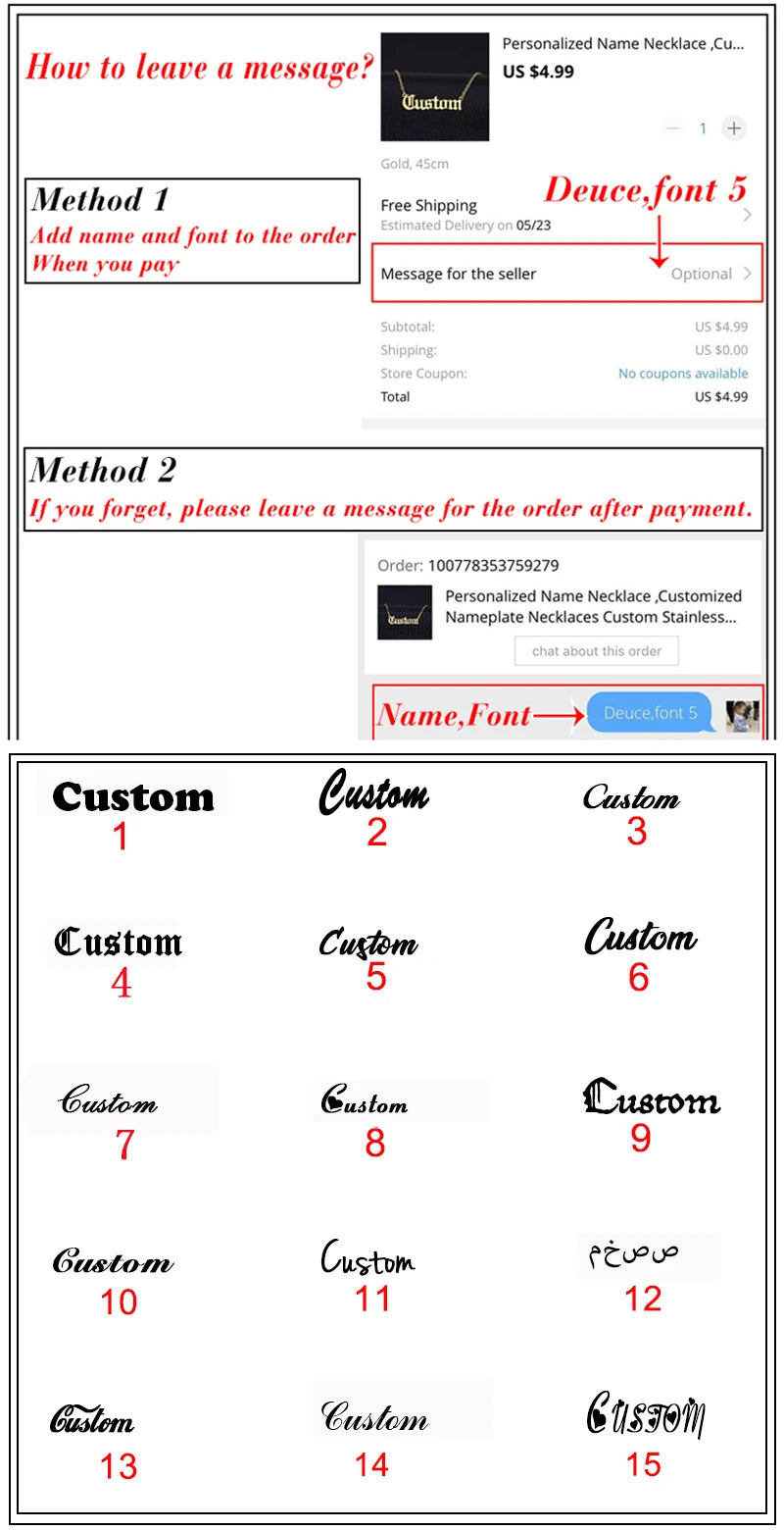 Customized Date Necklace