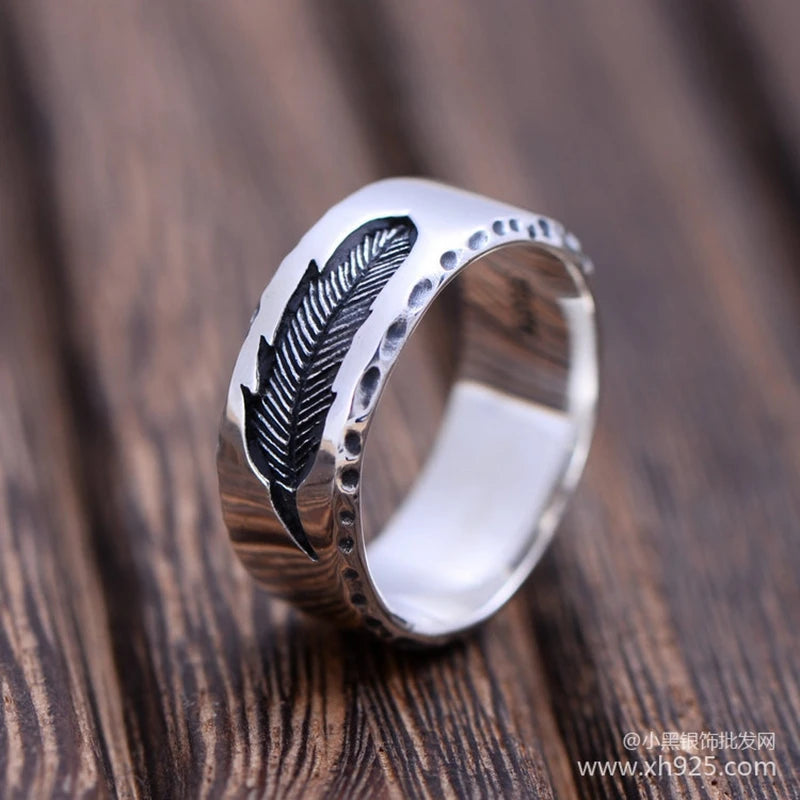GRAY Feather Ring