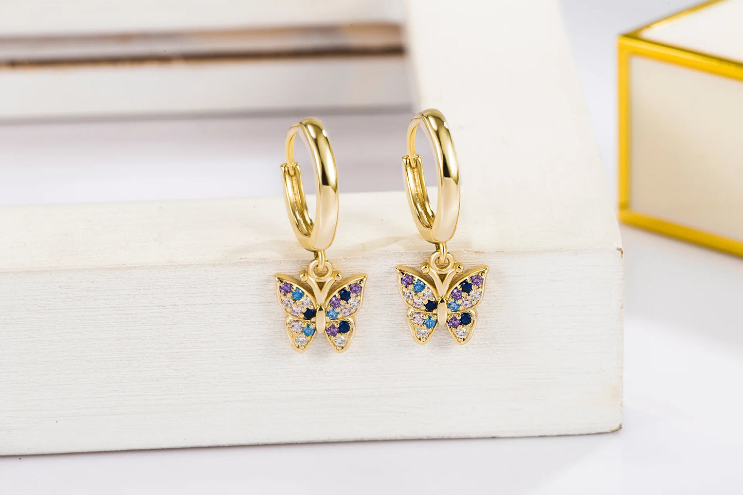 14K Gold SKY Butterfly Earrings