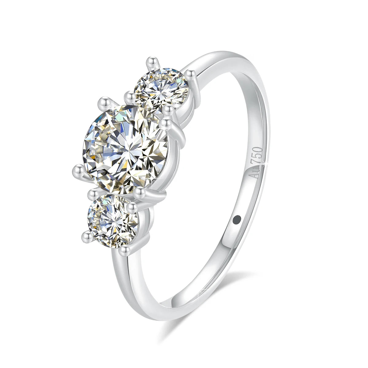 18k Gold Moissanite Ring