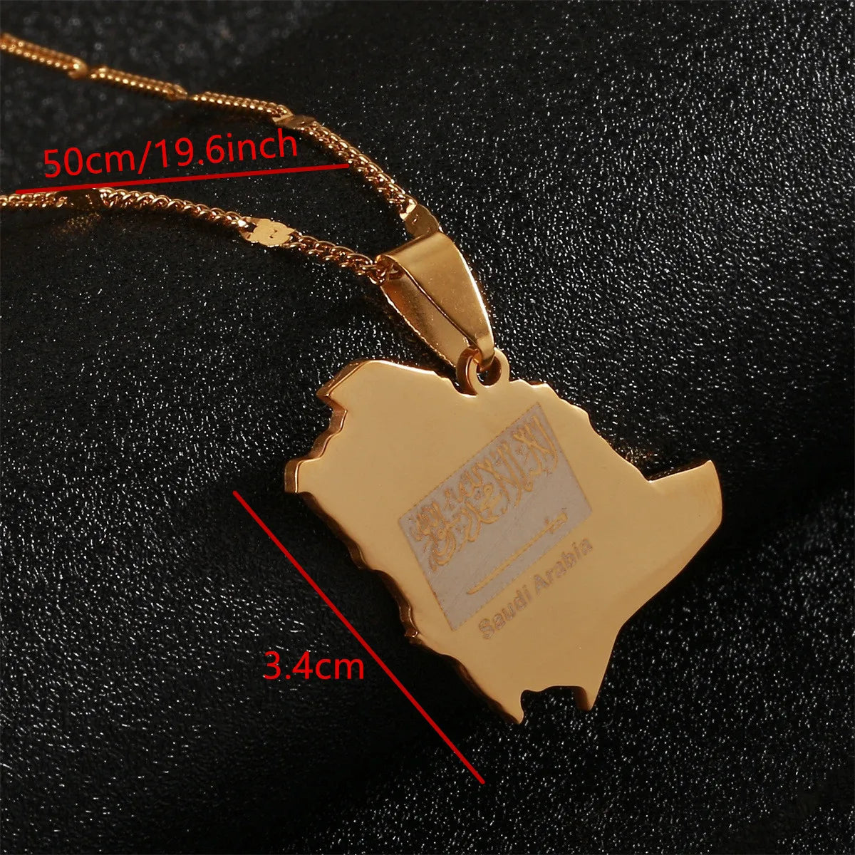 Saudi Map Necklace