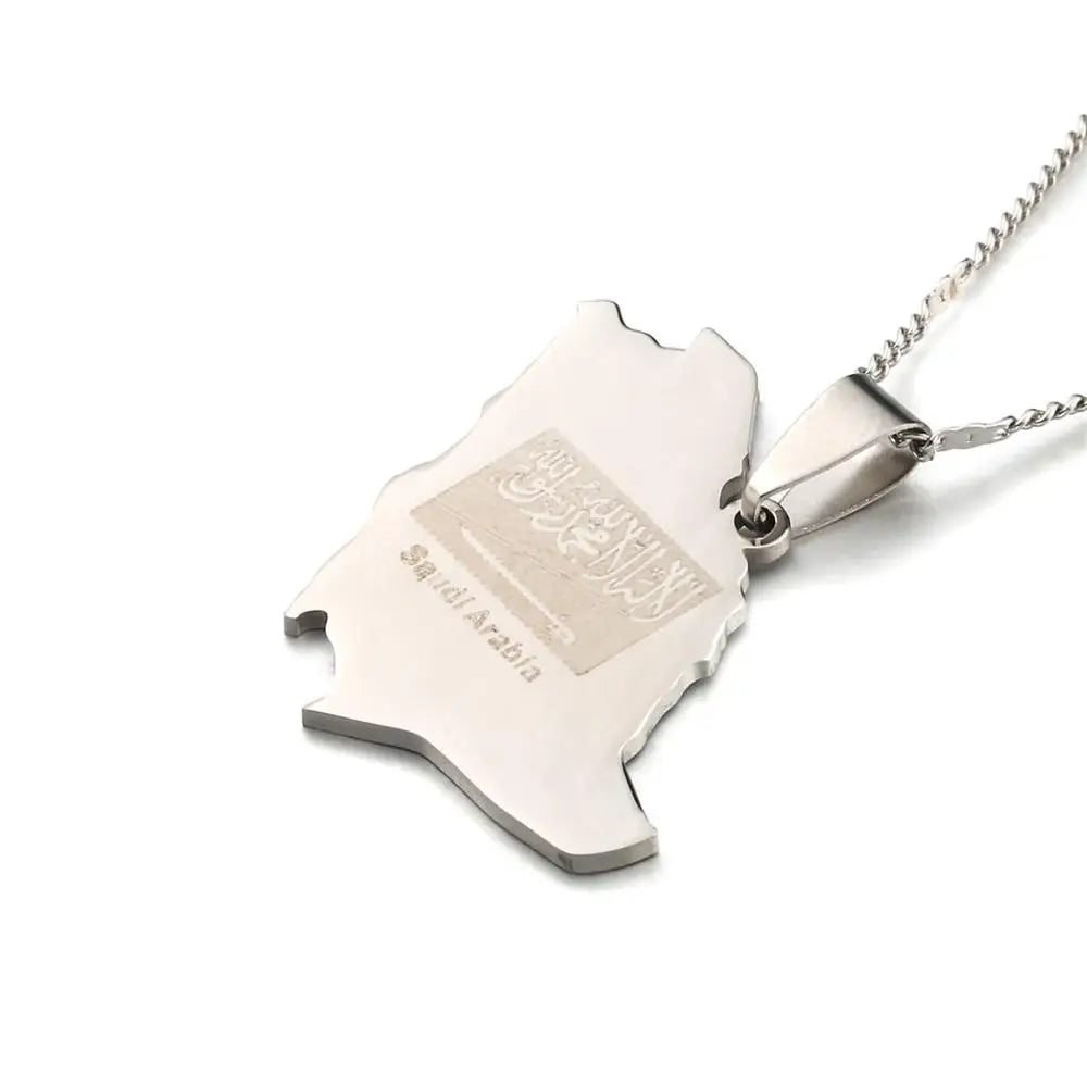 Saudi Map Necklace