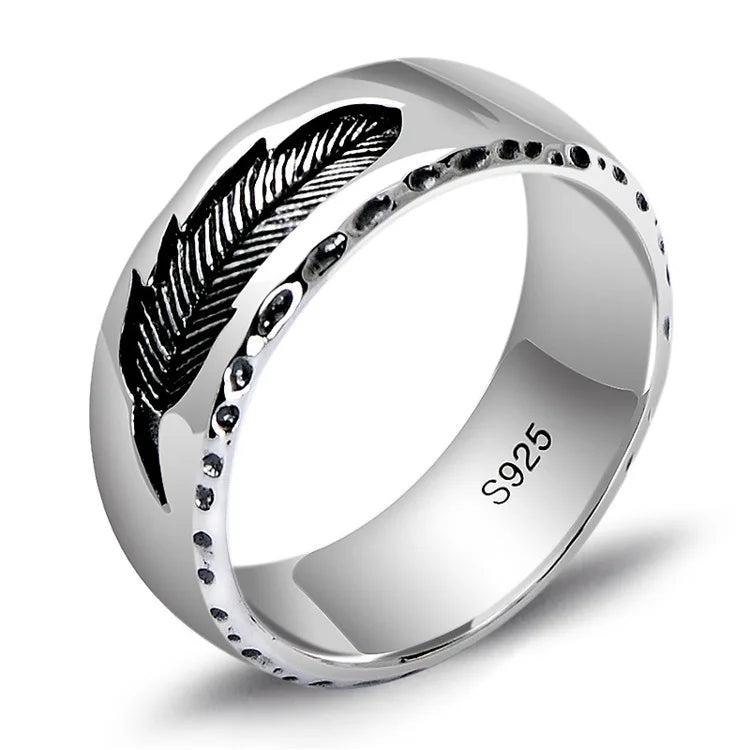 GRAY Feather Ring