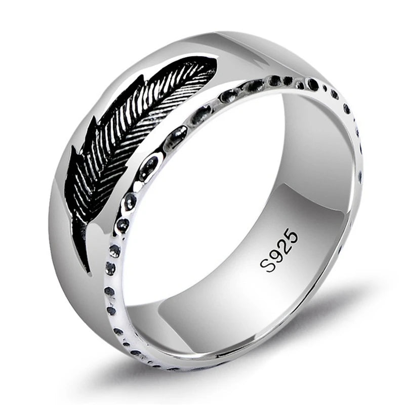 GRAY Feather Ring
