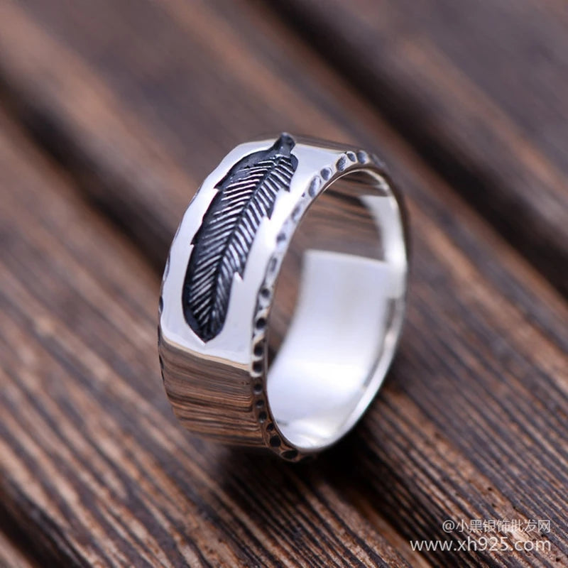 GRAY Feather Ring
