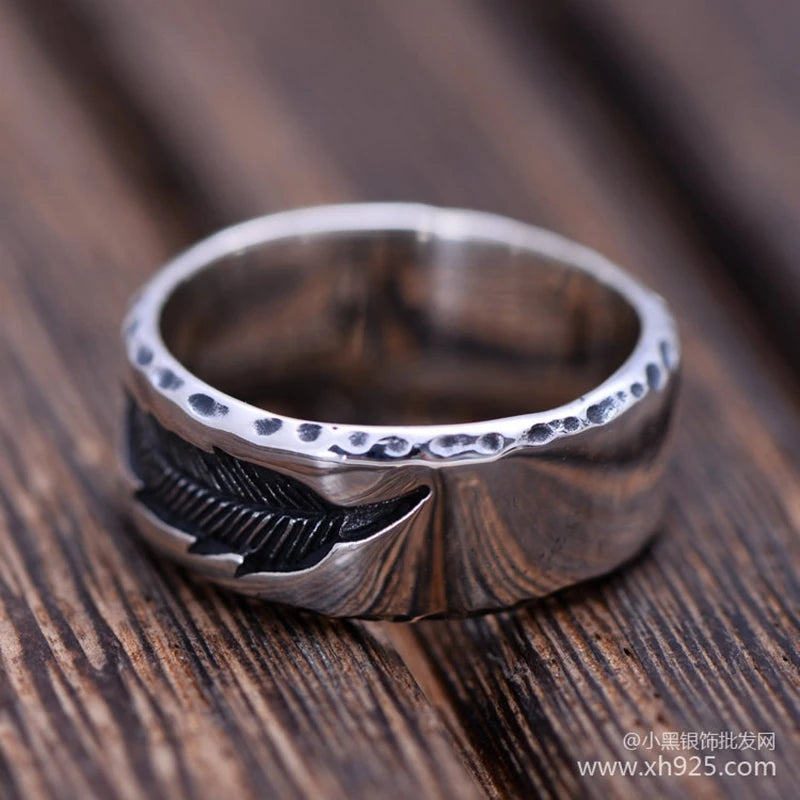 GRAY Feather Ring