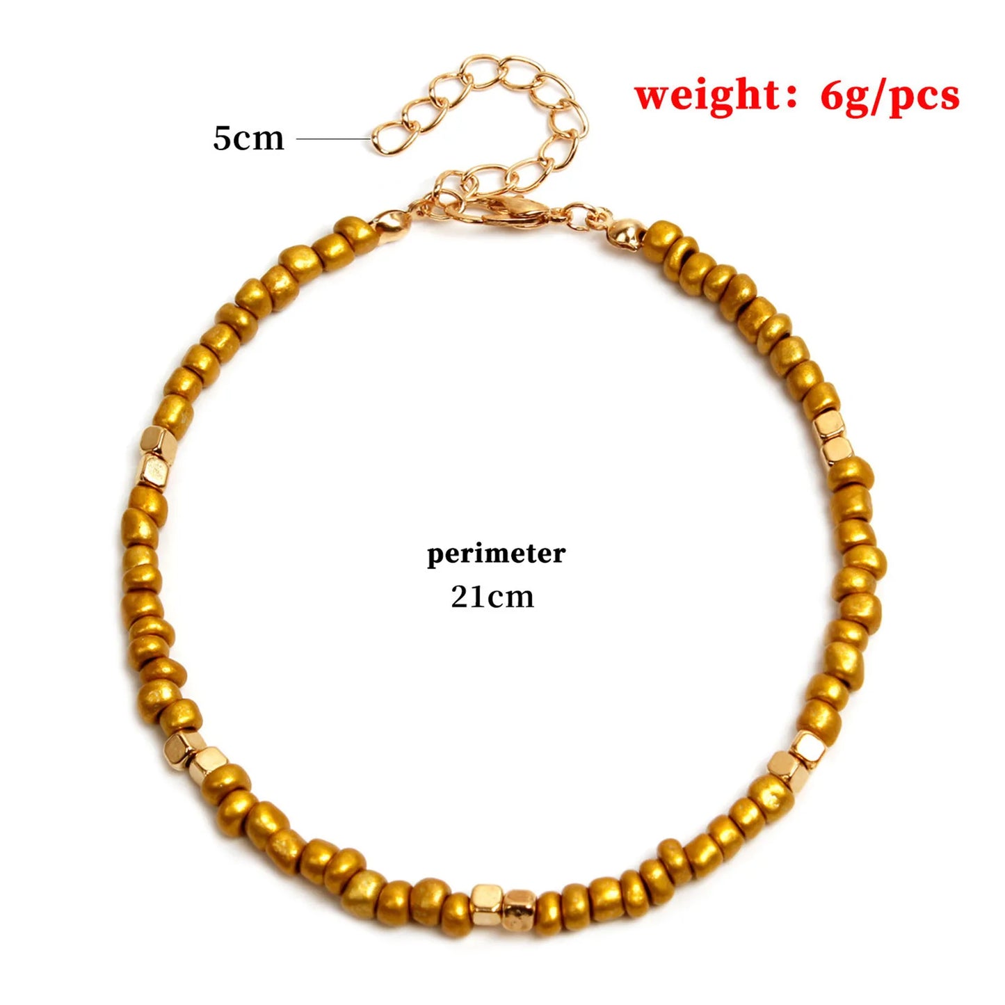 SORANO Glass Beaded Anklet