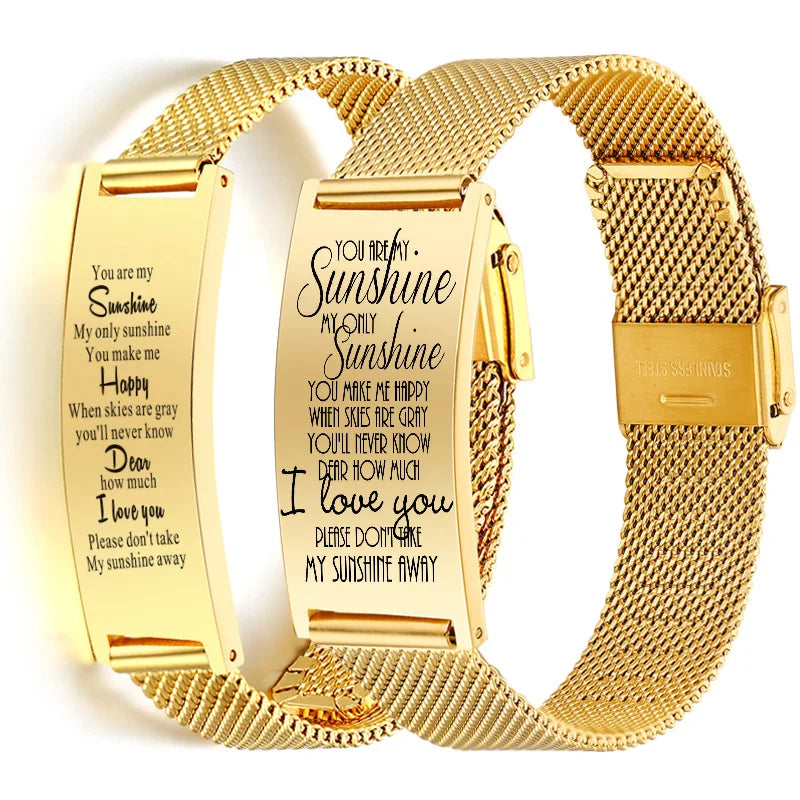 Personalized Couple Bracelet Stainless Steel