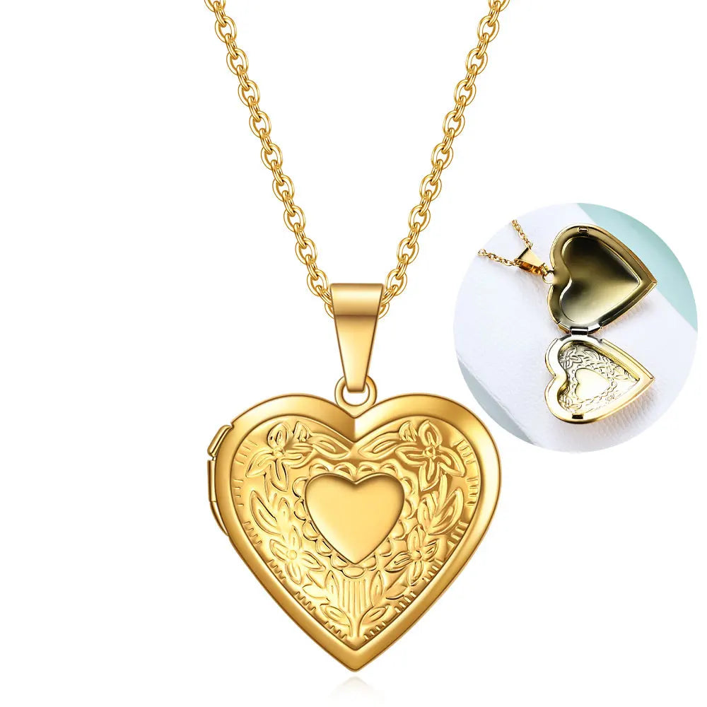 GOLD LOCKED Heart Necklace