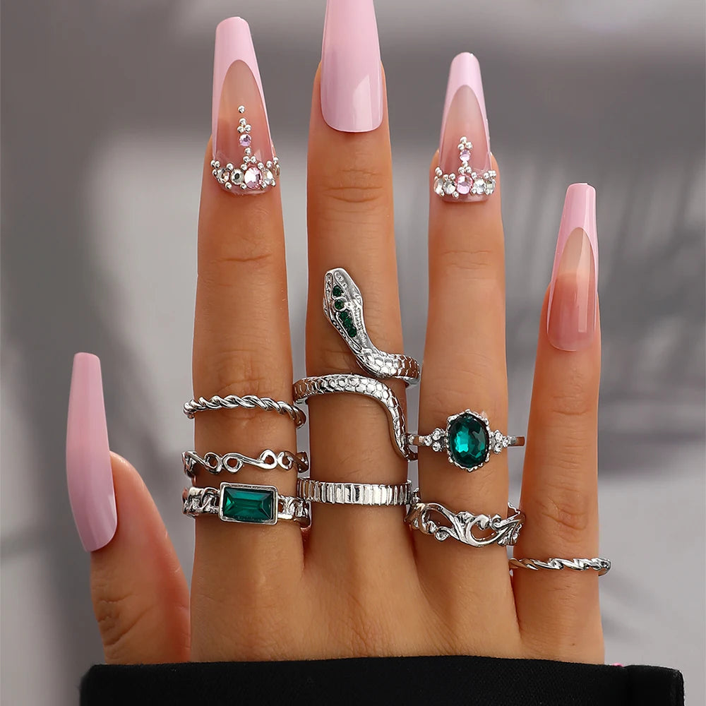 SNAKY 8Pcs Set Rings
