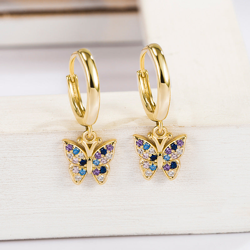 14K Gold SKY Butterfly Earrings