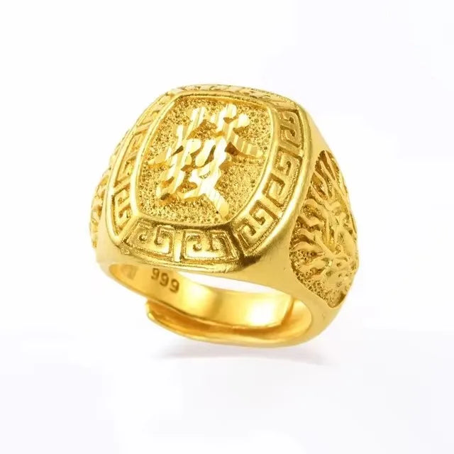 18K Gold Eagle Ring