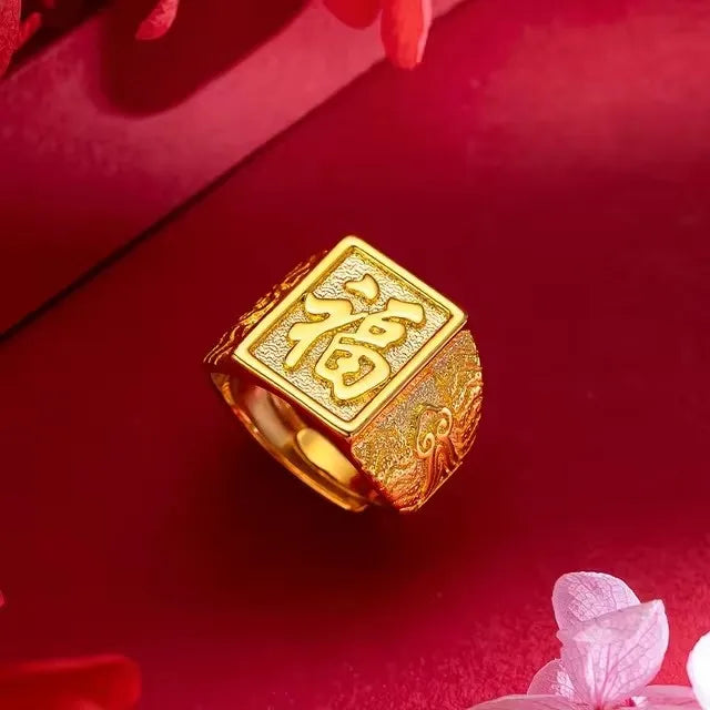 18K Gold Eagle Ring