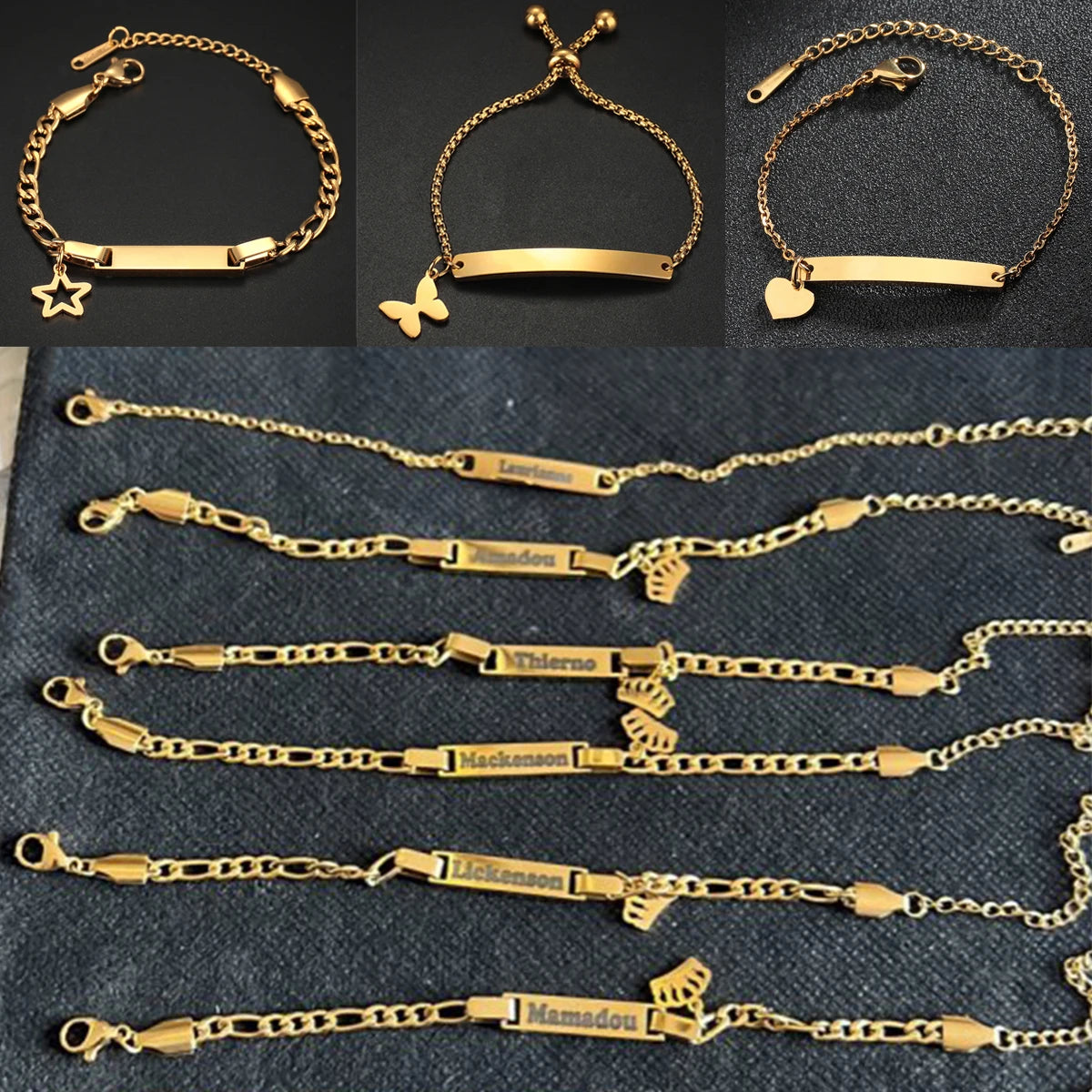 Personalized Engrave Baby Name Bracelet