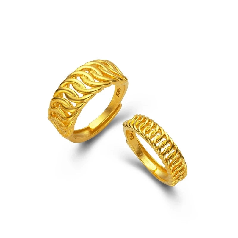 Couple Wedding 18K Gold Rings