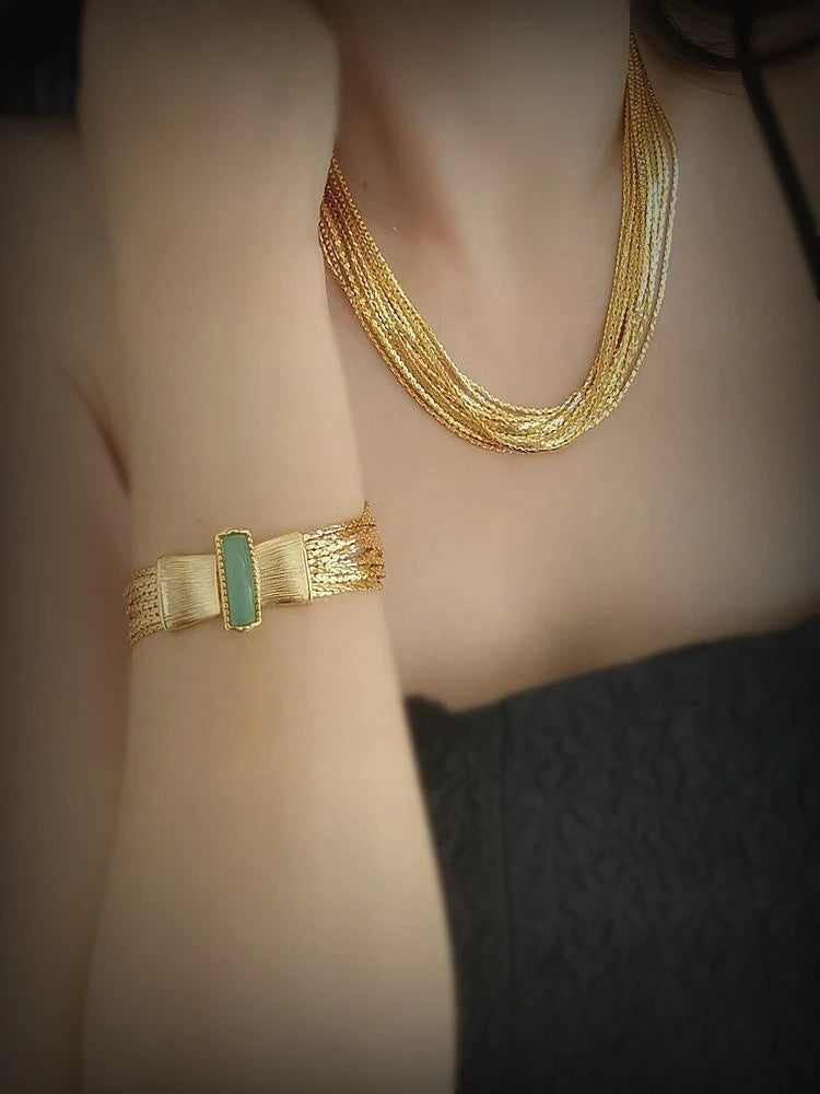 Aventurine Layered Necklace/Bracelet