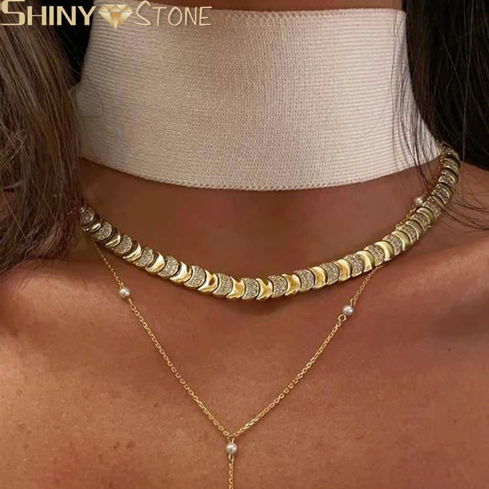 Gold Plated Bracelet Necklace Set