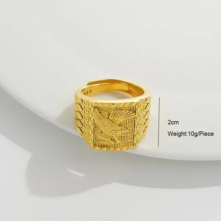 18K Gold Eagle Ring