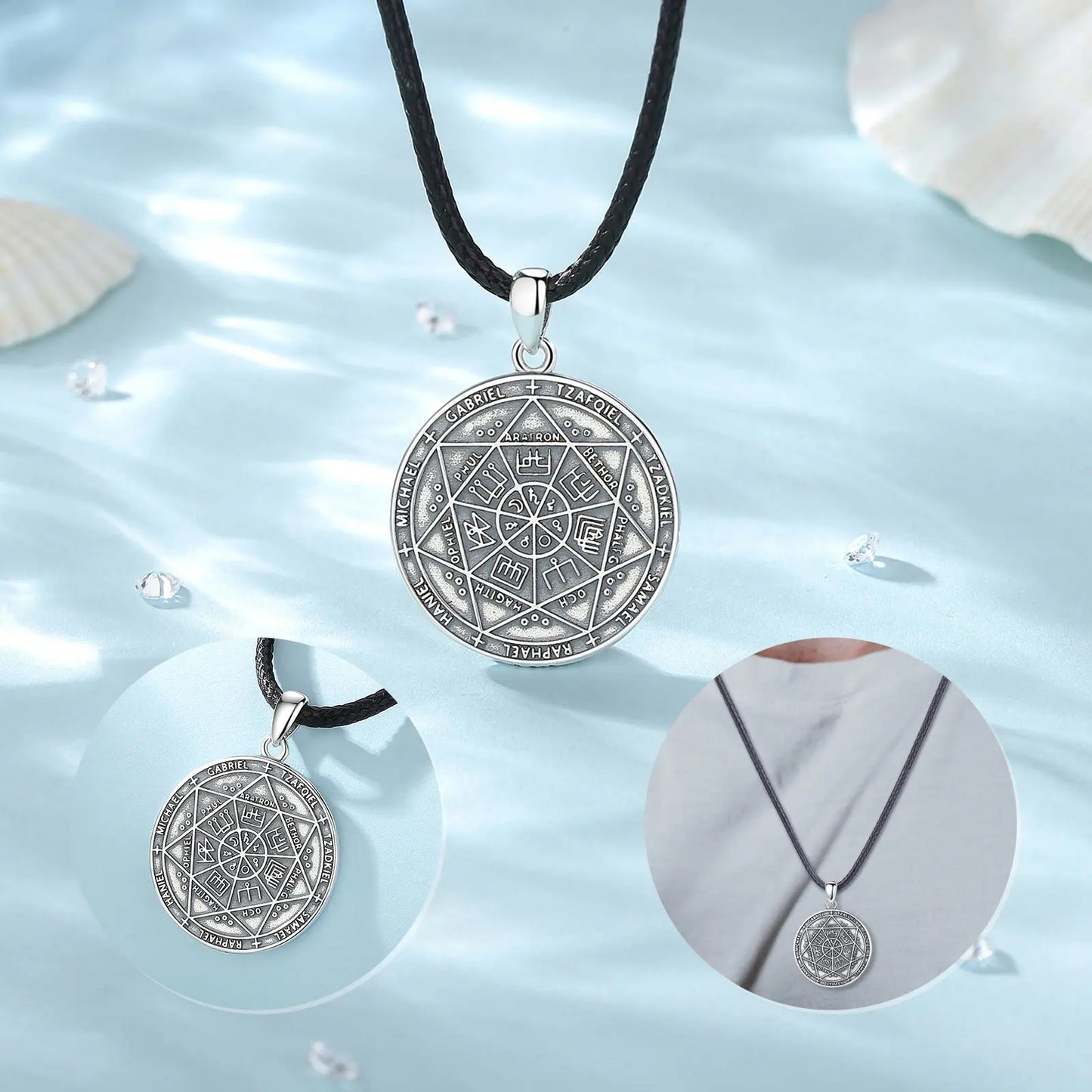 Silver Seal of Seven Archangels Necklace