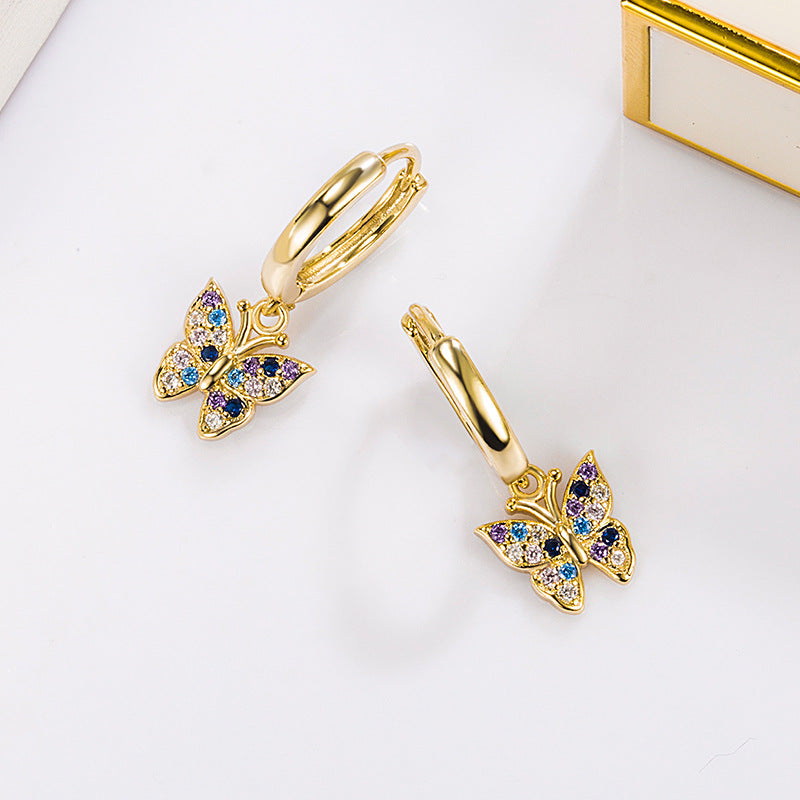 14K Gold SKY Butterfly Earrings