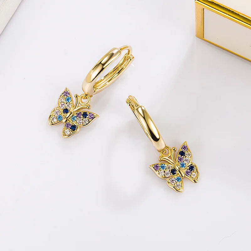 14K Gold SKY Butterfly Earrings