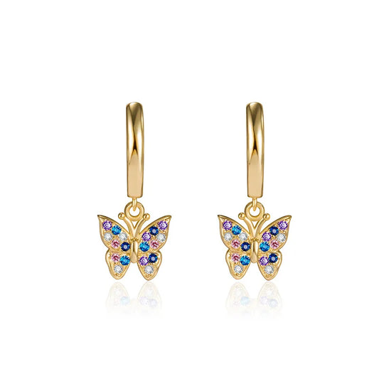 14K Gold SKY Butterfly Earrings