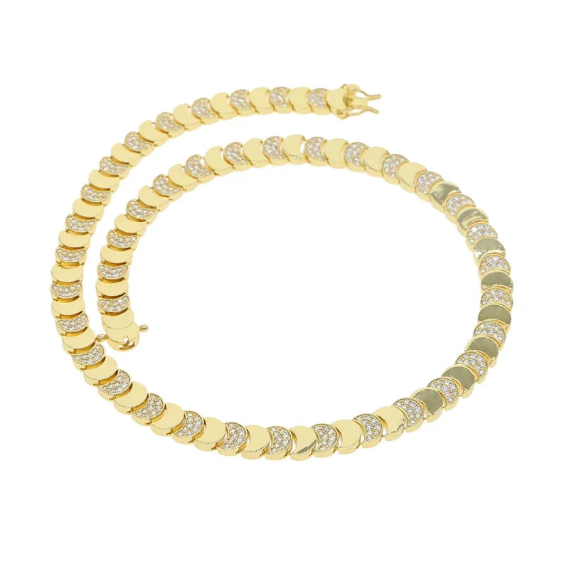 Gold Plated Bracelet Necklace Set