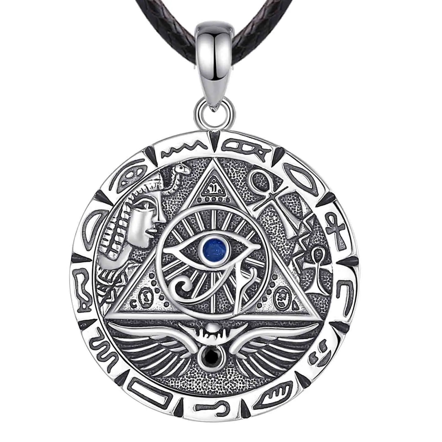 Silver Pyramid All Seeing Eye Necklace