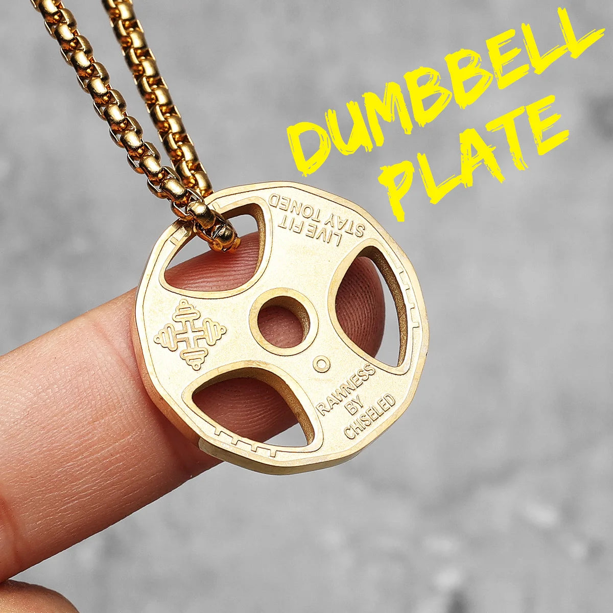 Gym Dumbbell Necklaces