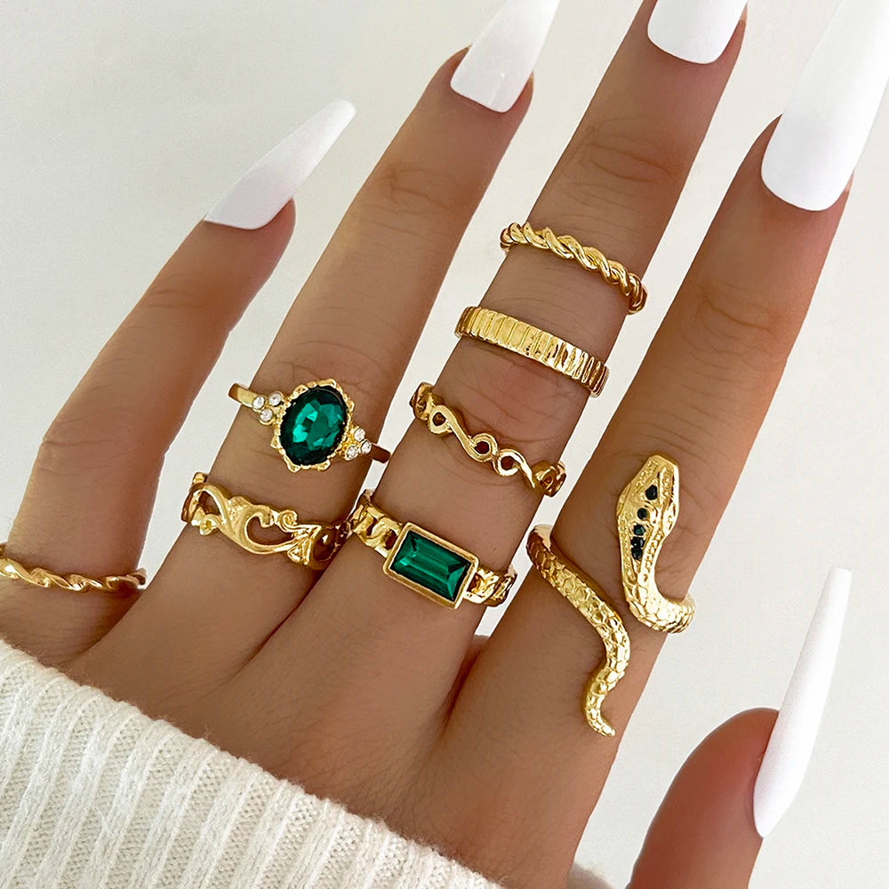 SNAKY 8Pcs Set Rings