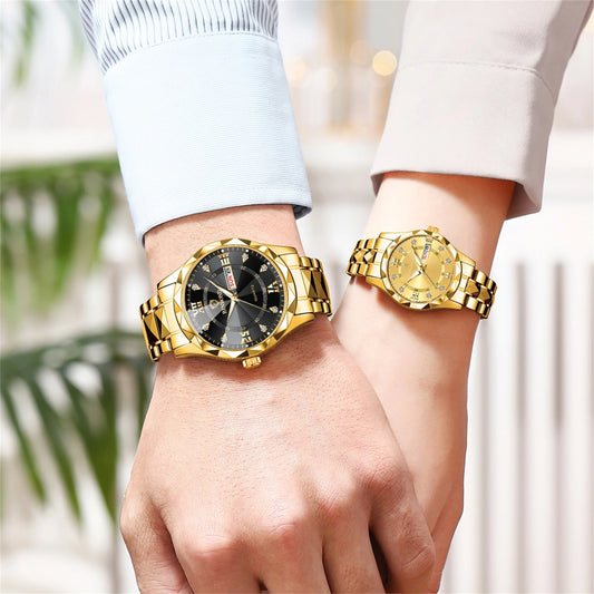 Gold Eye Couple Watches