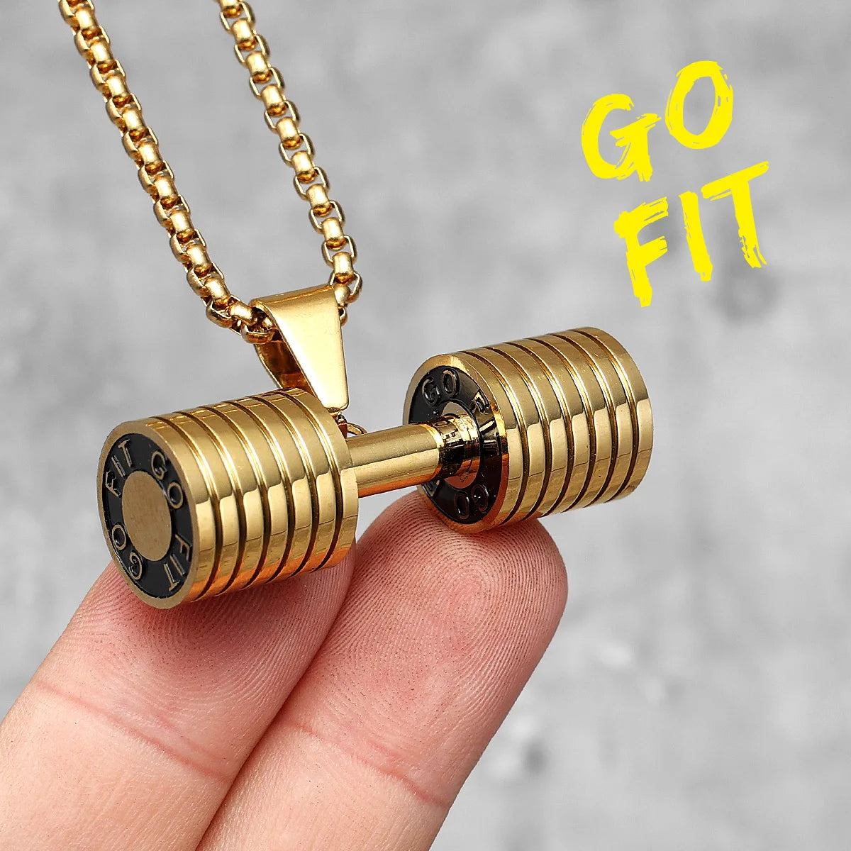 Gym Dumbbell Necklaces