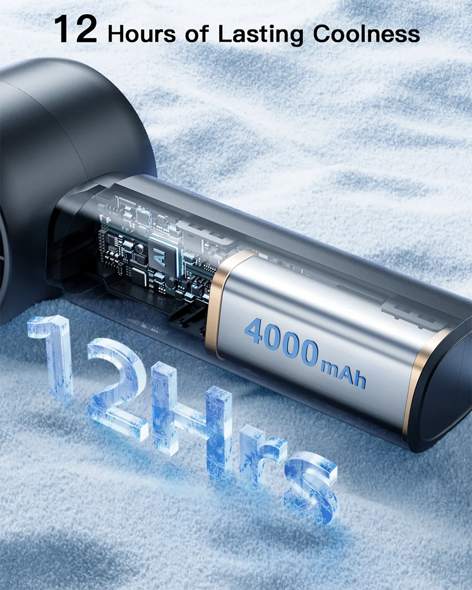 Portable Handheld Fan with LED Display