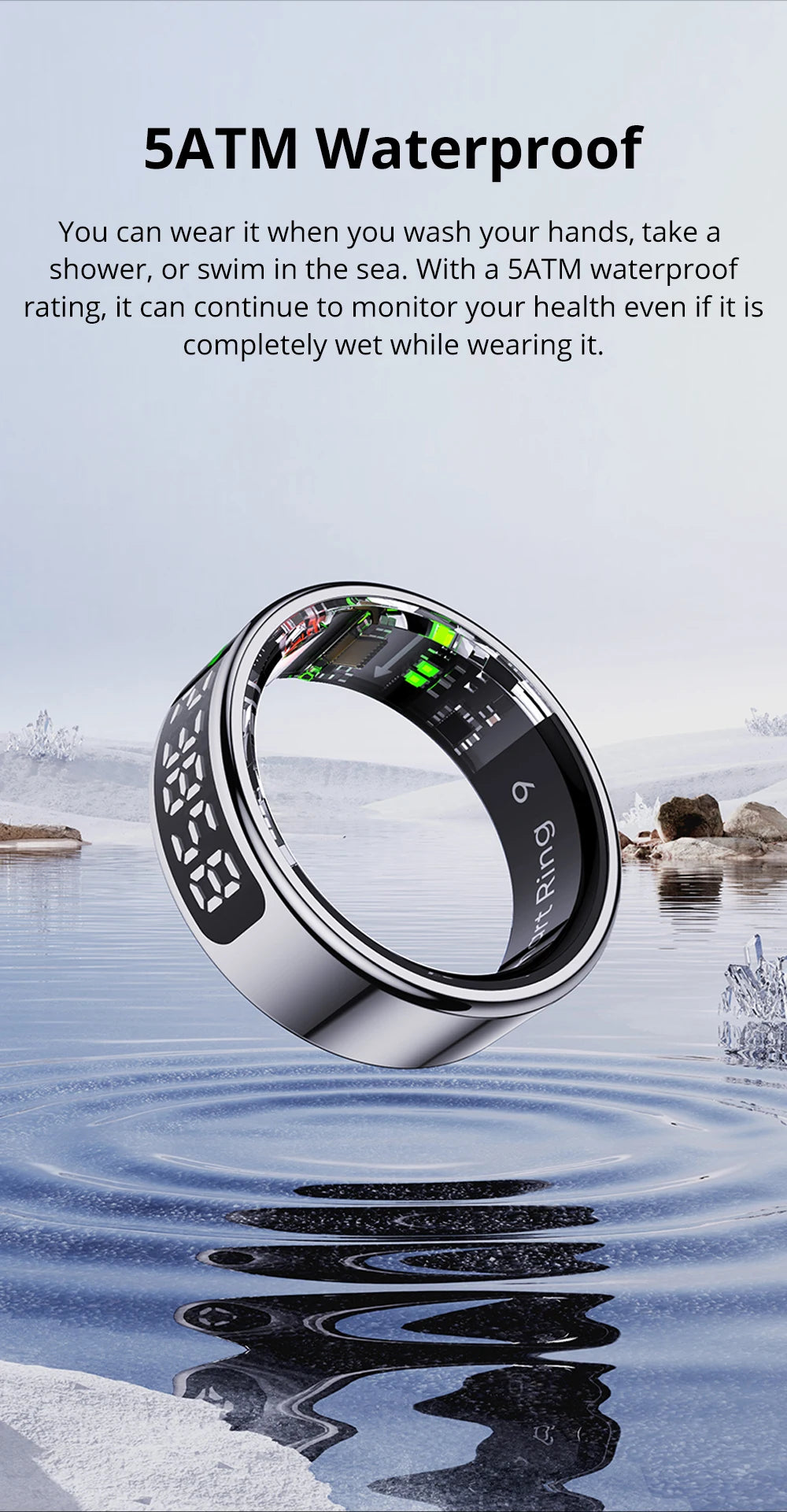 Smart Ring with Display Touch Screen