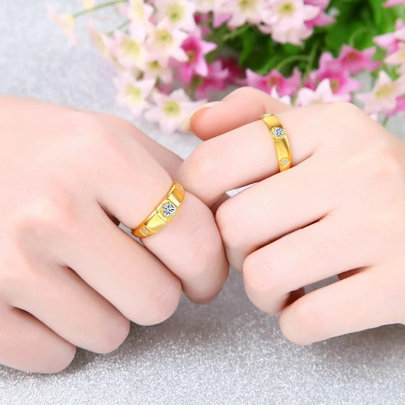 Couple Wedding 18K Gold Rings