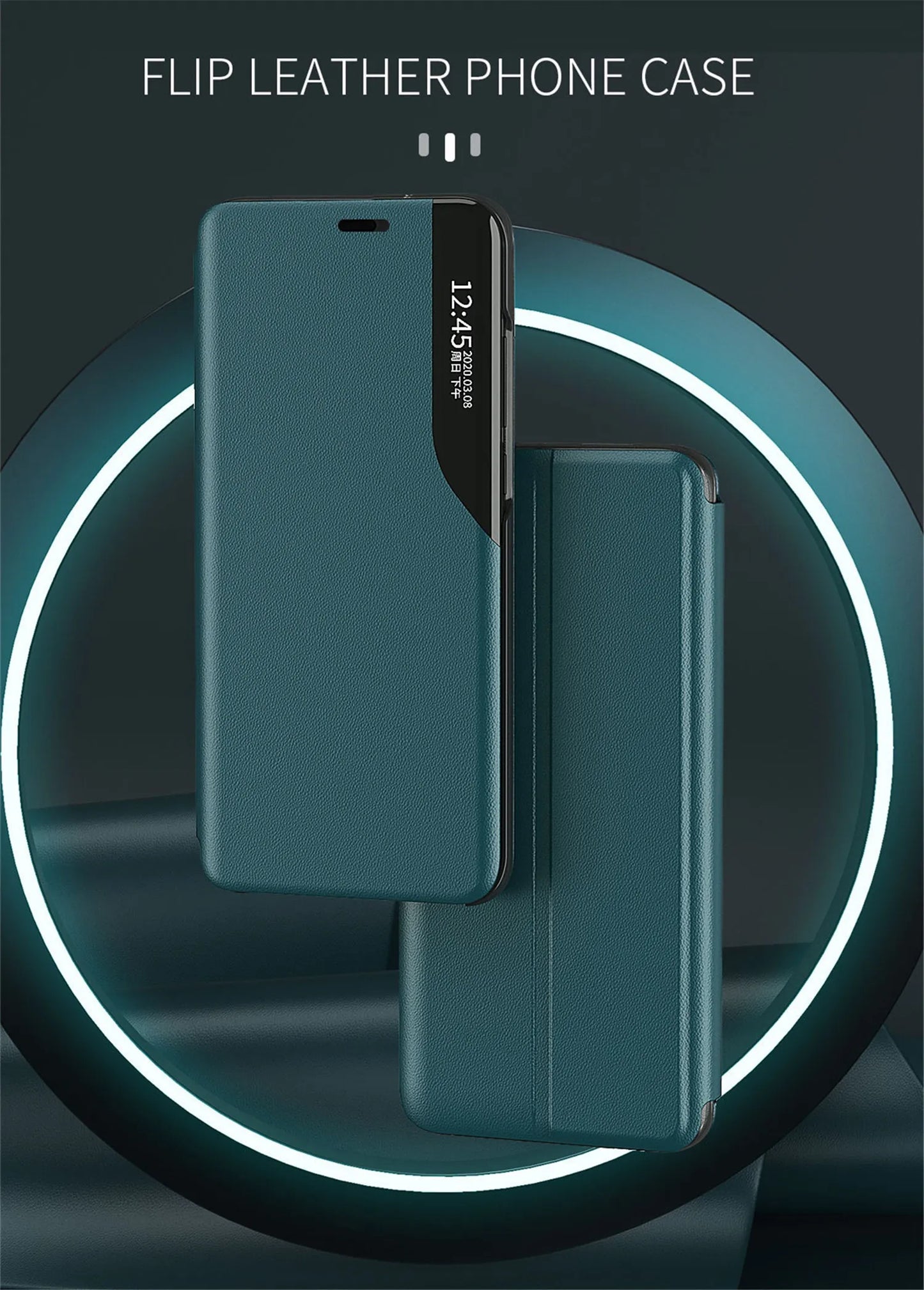 Smart Clear View Flip Case For Samsung Galaxy S21