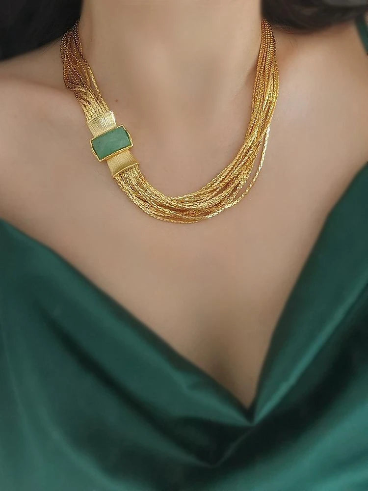 Aventurine Layered Necklace/Bracelet