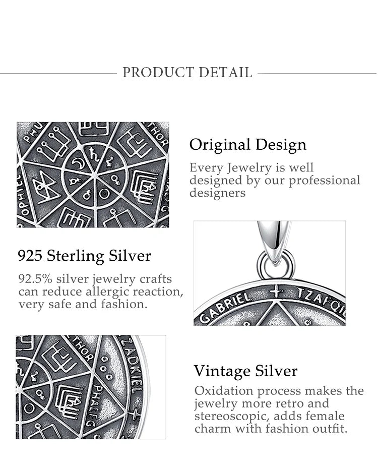 Silver Seal of Seven Archangels Necklace