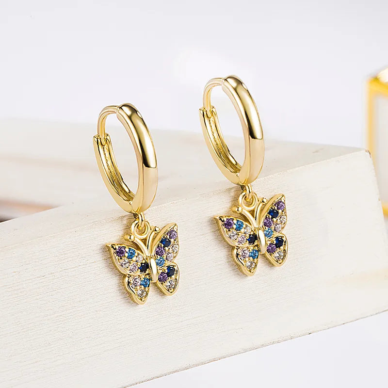 14K Gold SKY Butterfly Earrings