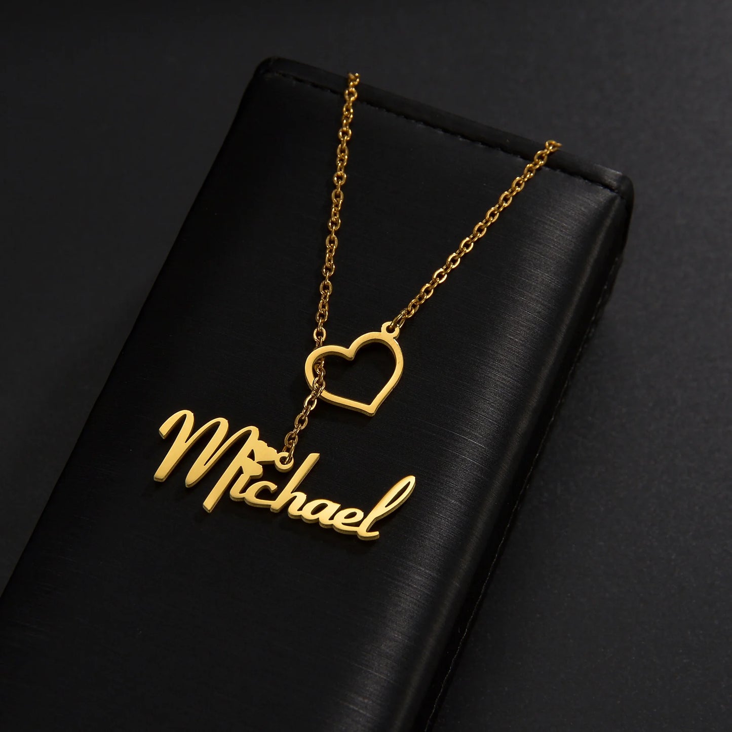 Personalized Custom Heart Butterfly Necklace