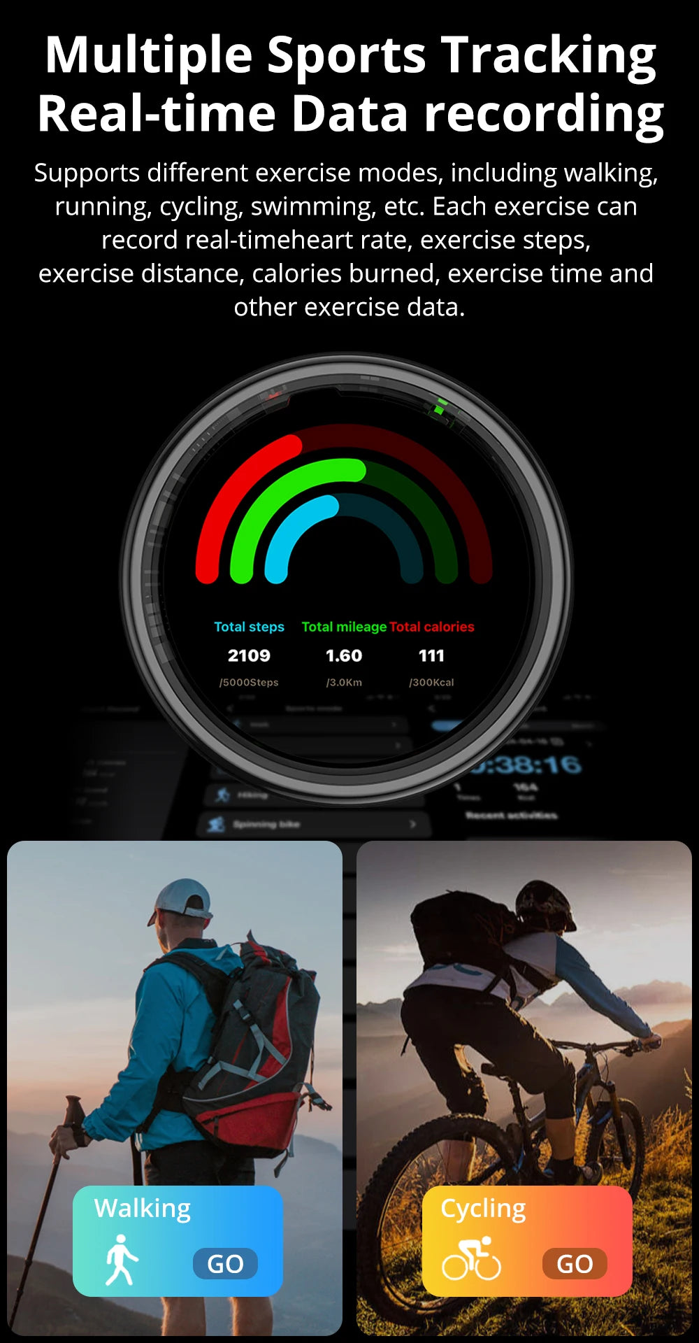 Smart Ring with Display Touch Screen