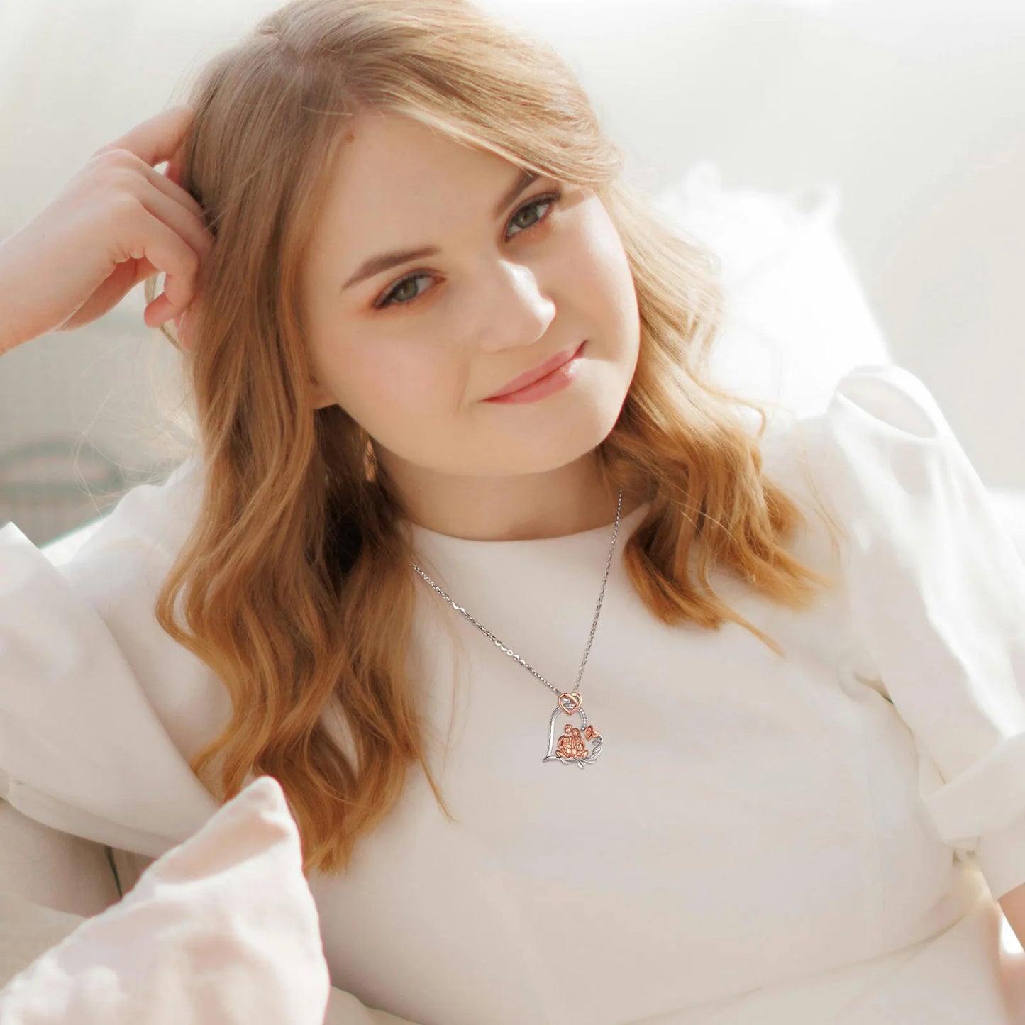 SILVER HAPPY FAMILY Necklace