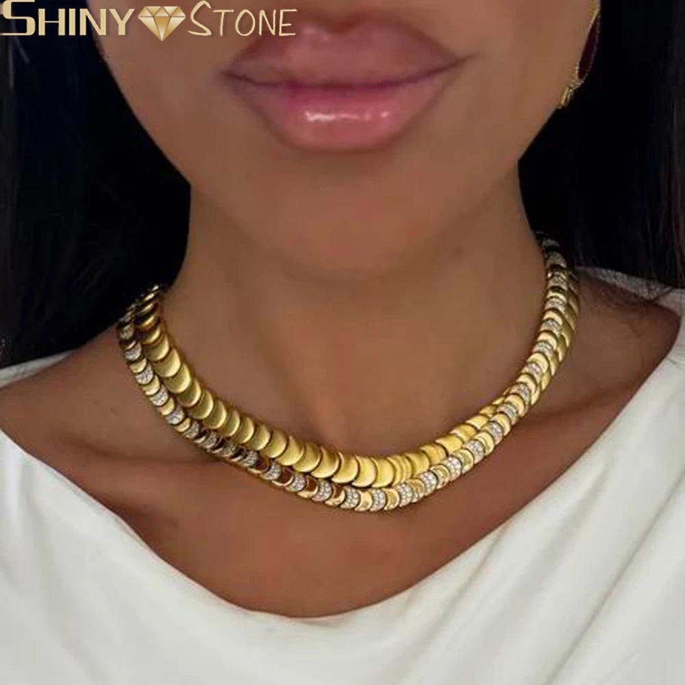 Gold Plated Bracelet Necklace Set