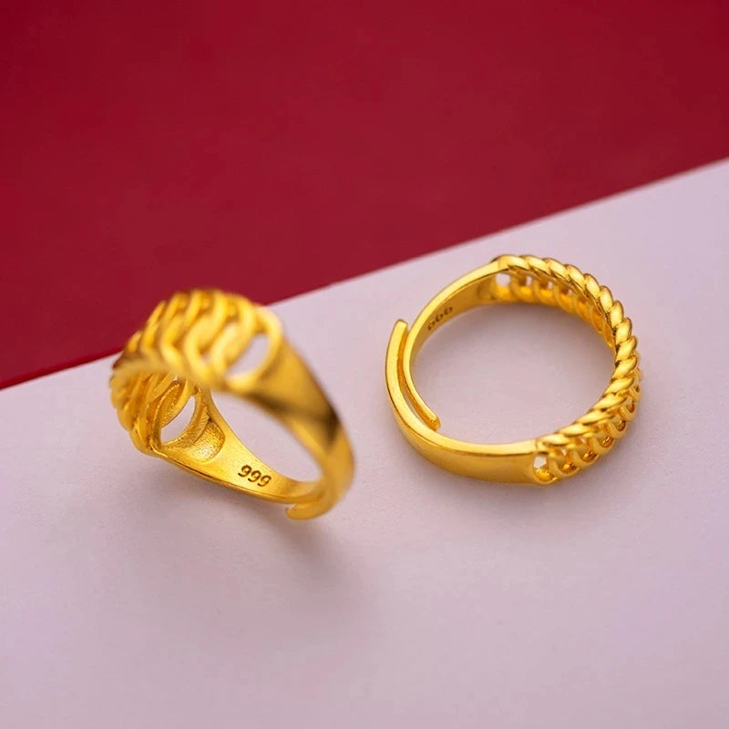 Couple Wedding 18K Gold Rings