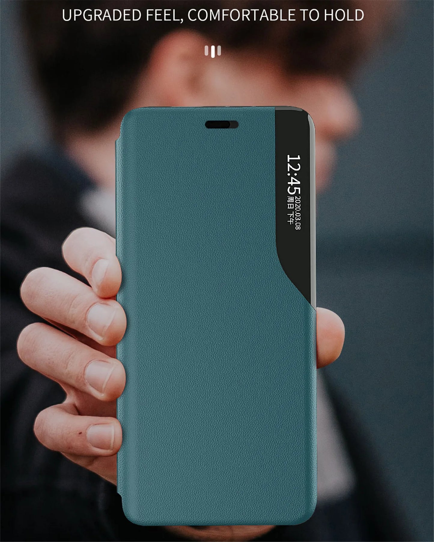 Smart Clear View Flip Case For Samsung Galaxy S21