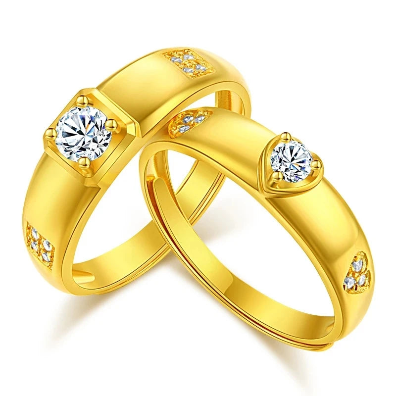 Couple Wedding 18K Gold Rings