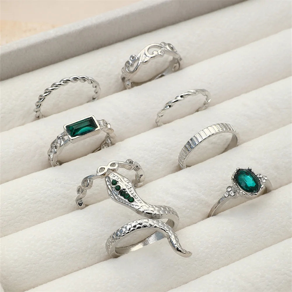 SNAKY 8Pcs Set Rings