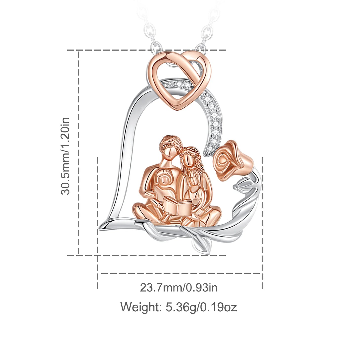 SILVER HAPPY FAMILY Necklace