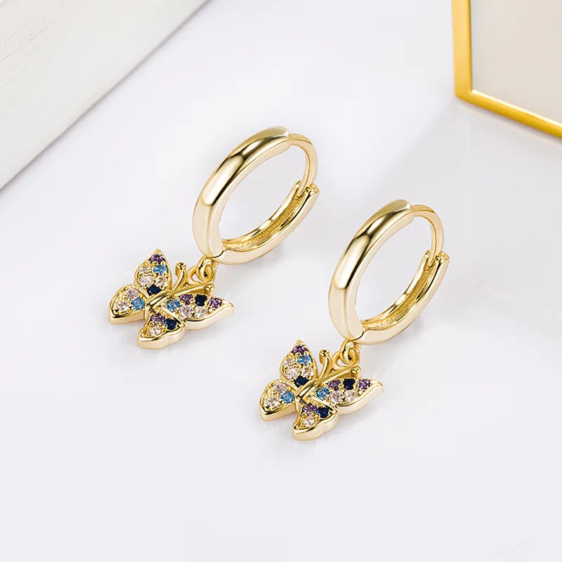 14K Gold SKY Butterfly Earrings