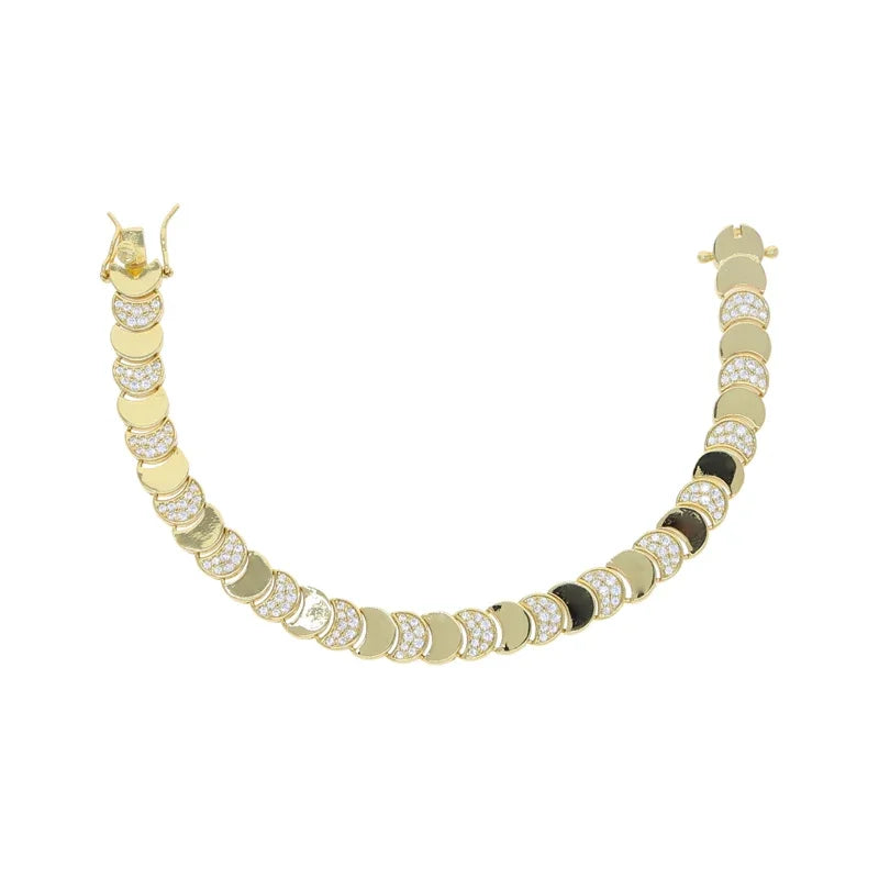 Gold Plated Bracelet Necklace Set